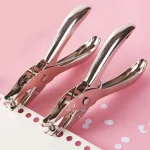 Office supplies metal hole punch manual hole punch student stationery paper card small (New)