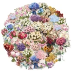 50 Creative Satin Dream Flower Gift Graffiti Stickers DIY Luggage Notebook Water Cup (New)