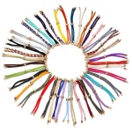 1  lot Nylon Twist Rope Bracelet Making Adjustable Sliding Bracelet with Brass Accessories (New)