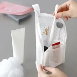 Mesh Travel Toiletry Bag Portable Toothbrush Cosmetic Organizer Makeup Brush Storage Pouch Bathroom (New)