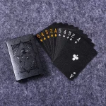 Color Black Gold Playing Card Game Card Group Waterproof Poker Suit Magic Dmagic (New)