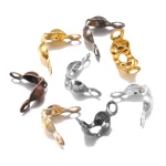 100 200 Connector Clasp Fitting 4*7mm Ball Chain Calotte End Crimps Beads Connector Components (New)