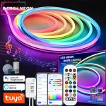 TUYA Neon LED Strip Lights 12 24V 84LEDs M WIFI Neon Rope Light with Music (New)