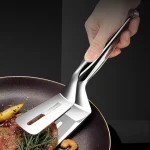 1 2 4 Stainless Steel Steak Clips Multifunctional Spatula Double Sided Cooking Tongs For Fish Meat (New)