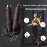 Jump Rope Steel Wire Skipping Exercise Adjustable Jumping Fitness Workout Training Home Sport (New)