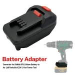 Battery Adapter Converter for DeWalt 18V Lithium Battery to for Lidl Parkside X20V (New)