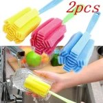 2  Kitchen Cleaning Tool Sponge Brush for Wineglass Bottle Coffe Tea Glass (New)