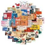 50 Japanese Travel Culture Creative Japanese Stickers Luggage Notebook Skateboard Speaker Waterproof Stickers (New)