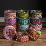1 Roll About 3.5m Polyester Colorful Thread 3.5mm for DIY Bead Stringing Necklace (New)