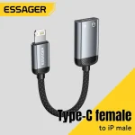 Essager Type-C to Lighting Audio Cable USB-C Female to iPhone (New)