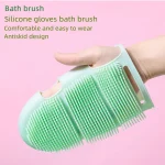 Japanese Lovely Wind Bathing Brush with Silicone Massage and Cutin Removing Gloves, Pet (New)