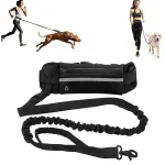 Hands Free Dog Leash for Running Walking Reflective Leash with Waist Bag Retractable (New)
