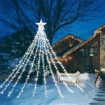 Pentagram Waterproof String Light Christmas Decorations 2M Led Waterfall Tree Fairy Lamp Camping (New)