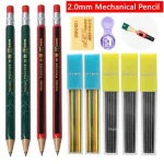 2 mm Mechanical Pencils Set 2B Automatic Student Pencils with Sharpener Color Pencil (New)