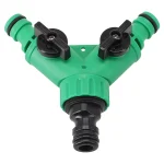 2 Way Garden Water Pipe Connectors Pipe Adapter Y Shape Hose Splitter Valve (New)