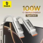 Baseus 100W USB Cable for iPhone 17 16 15 promax USB C to (New)