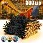 AlliLit LED Solar String Light Fairy Outdoor Garden Waterproof Lamp Christmas Garland (New)