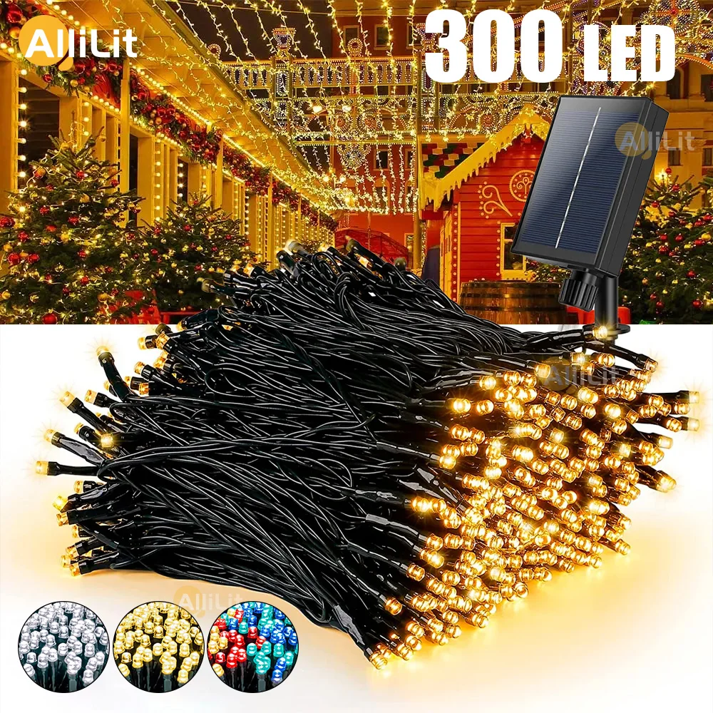 S34b88052df7b447bae1d6bf3f5dc5edcy AlliLit LED Solar String Light Fairy Outdoor Garden Waterproof Lamp Christmas Garland (New) - Image 1