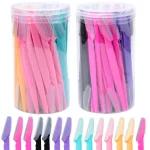 30 Bottle Eyebrow Razors With Container Facial Eye Brow Trimmer In Case Hair Removal (New)