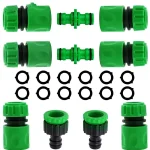 1 2" End Double Male ABS Quick Connector Garden Watering Hose Joint Adapter Extender (New)