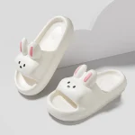 Cartoon Rabbit Children Slippers Heightened Thick Bottom Indoor Outdoor Slippers Comfortable Soft Children (New)