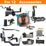 For iphone 12 Charging Wireless Coil Loudspeaker Earpiece Power Volume Vibrator Flash Sensor (New)
