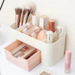 Makeup Organizer with 1 Drawers, Desk Organizer, 6 Compartments, Cosmetics Storage Box for (New)