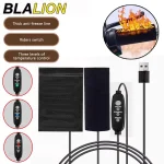 BLALION 12V 3 Gear Motorcycle Heated Hand Grip Adjustable Thermal E bike ATV Handlebar Heater (New)