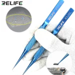 Titanium Alloy Tweezers Professional Maintenance Tool 0.15mm Edge Precision Fingerprint (New)