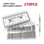 270 set Strainless Steel Spring Bars Dia 1.5mm length8mm   25mm  Watchband Strap Belt (New)
