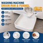 46024 Pack Heavy Duty Washing Machine Water Drain Tray   Spare Funnel, Anti leak (New)