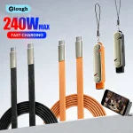240W 2 in 1 USB C To Type C Fast Charging Foldable Bracket Data Cable (New)