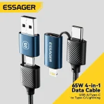 Essager 4 in 1 USB Cable Type C 65W PD (New)