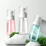 2 Portable Clear Spray Bottle Travel 30 60 100ml Perfume Atomizer Dispenser Bottle Mist Toner (New)