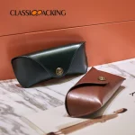 1 Simple Retro Handmade PU Soft Bag Leather High grade Lightweight Anti pressure Glasses Case (New)