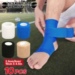 10 Elastic Self Adhesive Athletic Tape Bandage 2.5 5 10cm Non Woven Universal Fit for Sports Foot (New)