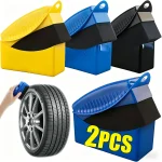 1 2 Tyre Dressing Applicator Pad Car Wheel Polishing Waxing Sponge Brush Cleaning Waxing (New)