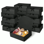 4 Black Gift Box With Lid Bridesmaid Proposal Box with Ribbon Groomsmen Proposal Box (New)