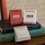 Mini Simple Desk Calendar   Creative Spiral Bound Calendar for Desktop Decoration & (New)