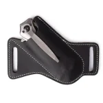 1 Leather Anti scratch Storage Sheath Folding Flick Knife Waist Belt Clip Holder Pocket (New)