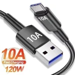 10A 120W Cable Super Fast Charge Cable Highspeed Data Transfe USB A To (New)