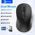 Bluetooth 5.2 Mouse 2.4G Wireless Mouse Rechargeable Dual Mode Gaming Mouse Silent Mouse (New)