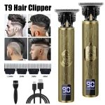 Hair Cutting Machine T9 Vintage Hair Clipper USB Fast Charging Shaver Barber Cordless (New)