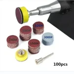 1 Inch 100 Sandpaper Set 25mm Sanding Disc Sanding Disc Abrasive Paper 1 (New)