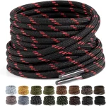 2 Pairs 4.5mm Diameter Round German Training Hiking Shoe Laces Heavy Duty (New)