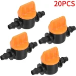 20 Hose Valve Garden Tap Connectors for Drip Irrigation System, 4 7mm Water Flow (New)