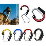 Multifunctional Aluminum Alloy D Type Utility Hooks Rotatable Quick Hanging Carabiner Clips for Camping (New)