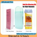 Unisex Roll on Depilatory Wax Cream Hair Removal Roller Wax Heater Waxing Hot (New)