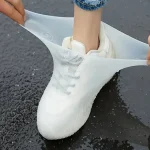 1 Pair Rubber Rain Boot Overshoes For Outdoor Use, Silicone Waterproof Shoe Covers, (New)