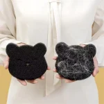 4 8 Bear Shape Laundry Balls Lint Catcher Reusable Pet Hair Remover Cleaning Sponge (New)